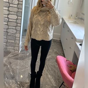 Remy Brook cable knit chunky turtleneck